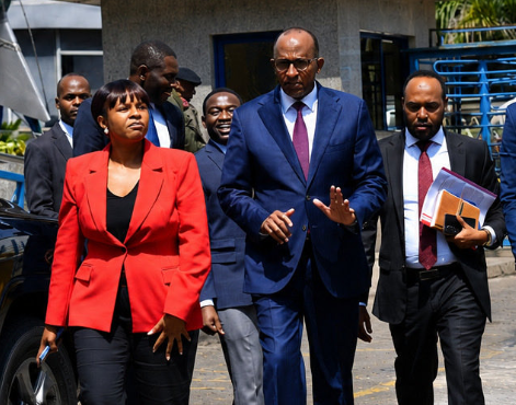 A file photo of Health CS Aden Duale and SHA CEO Dr Mercy Mwangangi.